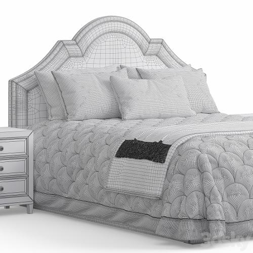 Queen Madison Crown Headboard Bed