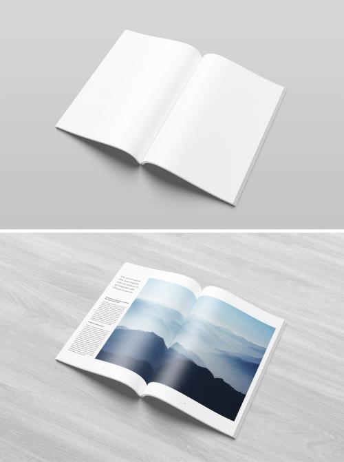 Opened Magazine Mockup