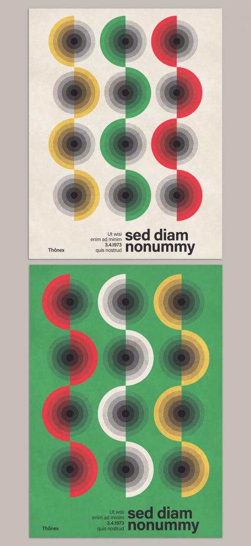 Retro Geometric Flyer Layout