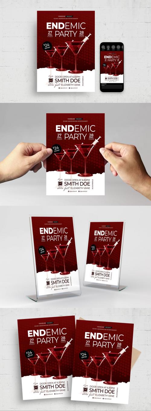 Endemic Party Flyer Poster