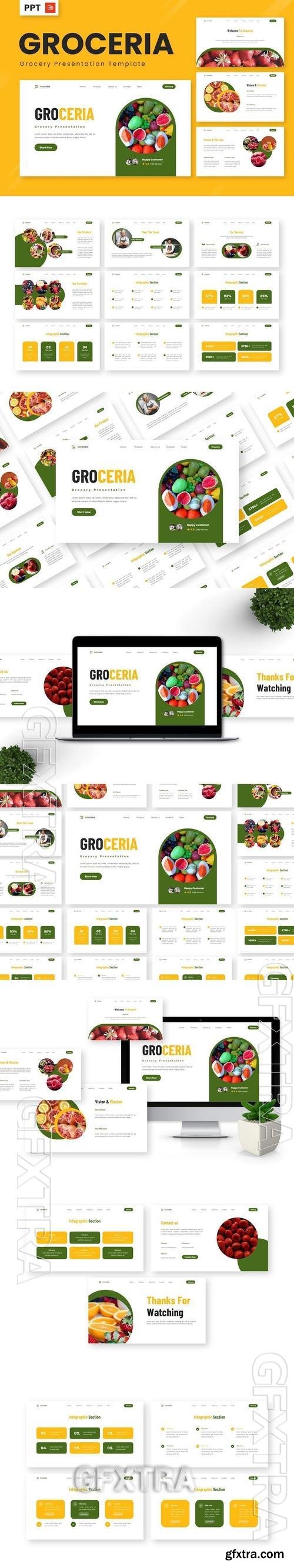 Groceria - Grocery Powerpoint Templates 9UFXBBP