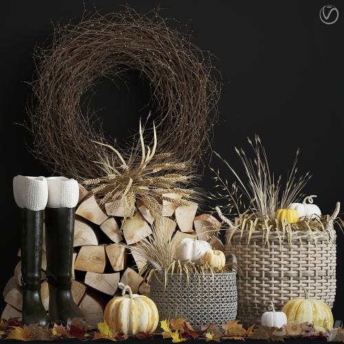 Decorative autumn set