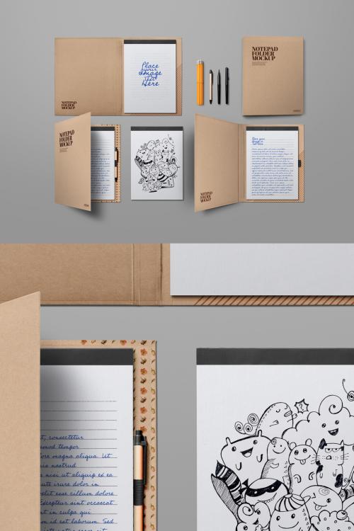 Notepad Folder Mockup