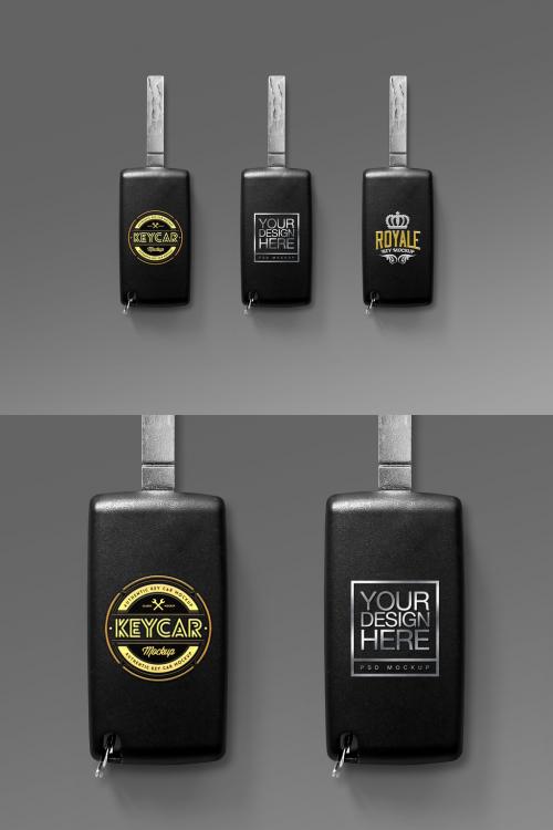 Car Key Logo Mockup