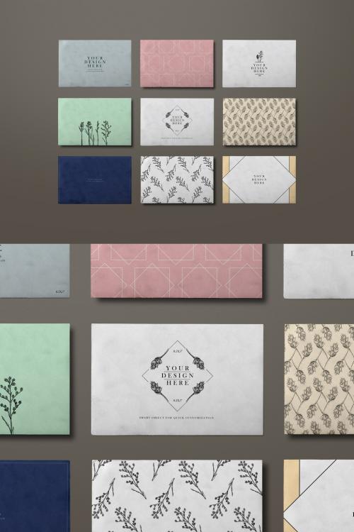 Vintage Business Card Mockup Set