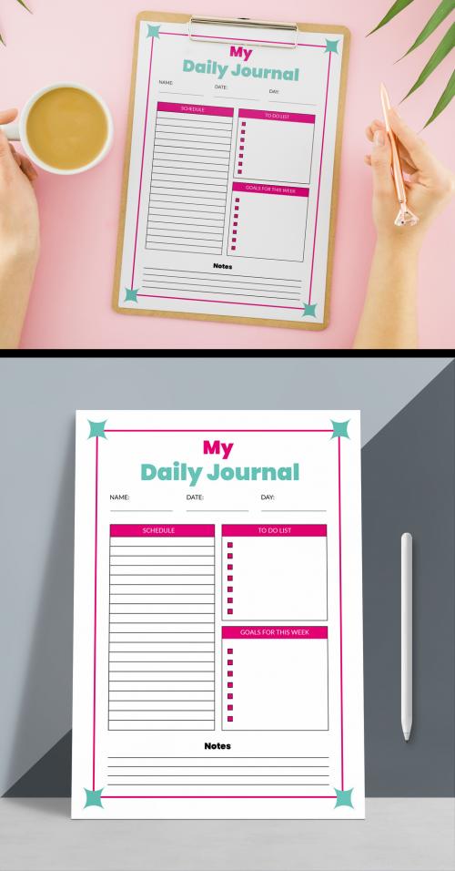 Daily Planner Design Layout