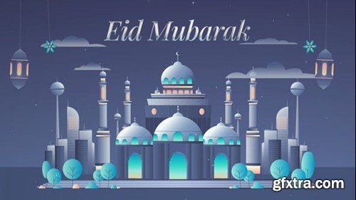 Videohive Eid Mubarak Pop-Up Card Intro 51615704