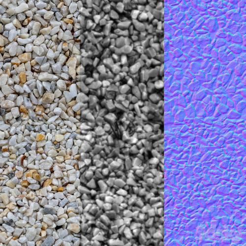 Seamless white pebble texture