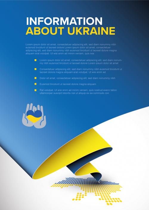 Ukraine Information Flyer Poster Leaflet Layout