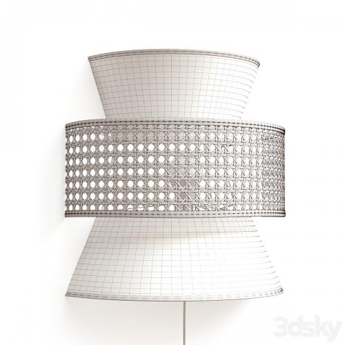 Wicker rattan wall lamp DOLKIE