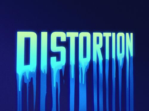 Neon Liquid Text Effect Distortion Mockup