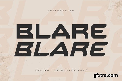 BLARE - Racing Car Modern Font KCDUCS4