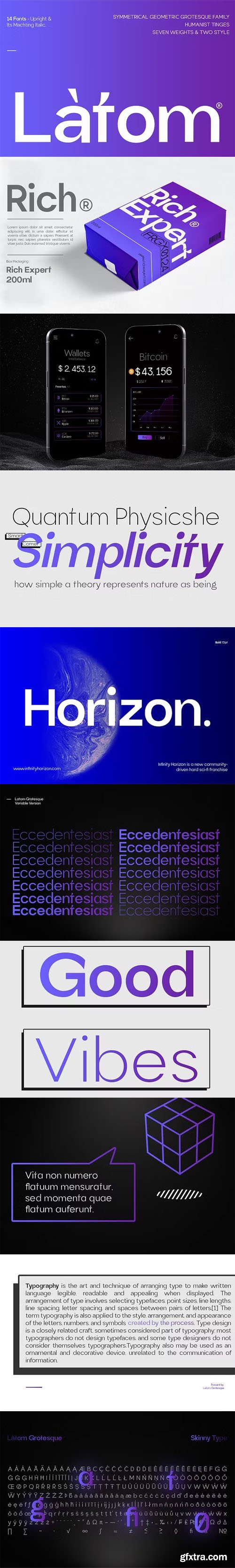 Latom Grotesque - Authentic Geometric Sans Serif Font Family