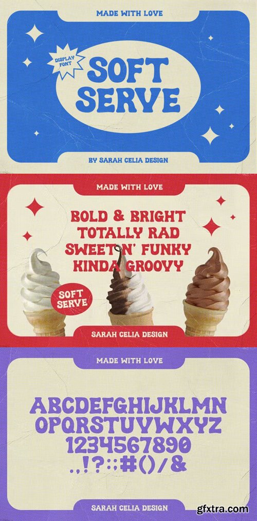 Soft Serve - Bold Retro Groovy Display Font