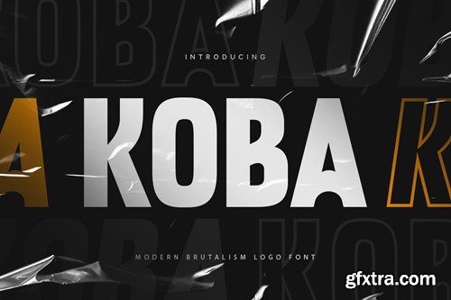 KOBA - Modern Brutalism Logo Font FTEDM2W