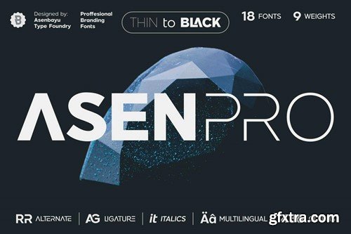 Asen Pro - Sans Serif Fonts CF5ULGT