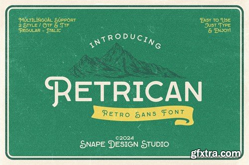 Retrican - Retro Sans Font L7YKS2F