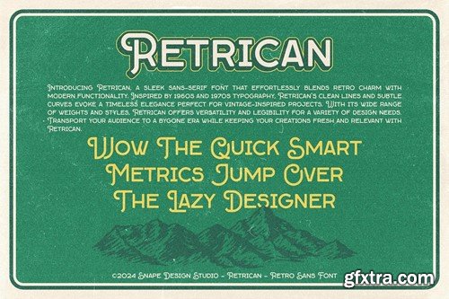 Retrican - Retro Sans Font L7YKS2F