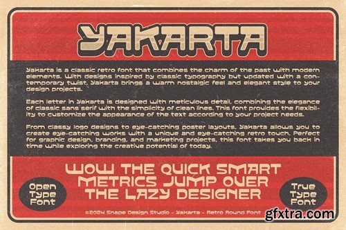 Yakarta - Retro Round Font PUNSYU6