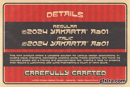 Yakarta - Retro Round Font PUNSYU6