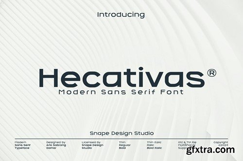 Hecativas - Modern Sans Serif Font HYDTUMY