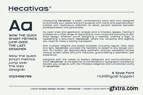 Hecativas - Modern Sans Serif Font HYDTUMY