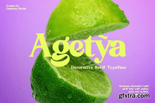 Agetya Decorative Serif Typeface N8MY8WS