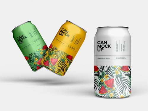 Soda Packaging Can Mockup Design