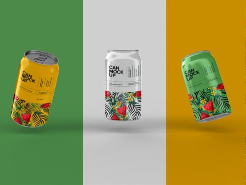 Soda Packaging Can Mockup Design