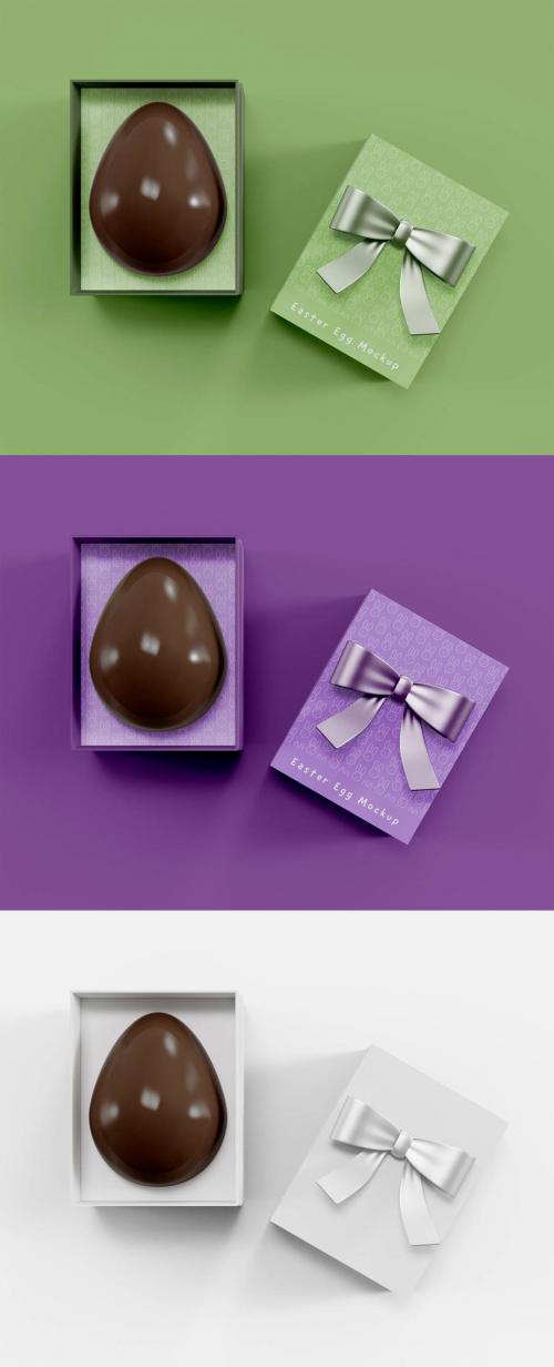 Easter Egg in Box Mockup