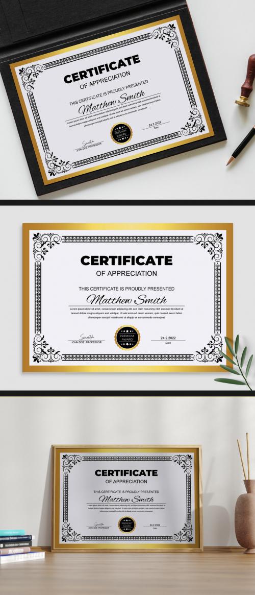 Certificate Layout with Hand Drawn Elements