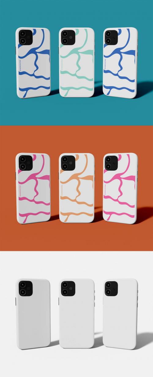 Three Smartphone Cases Mockup