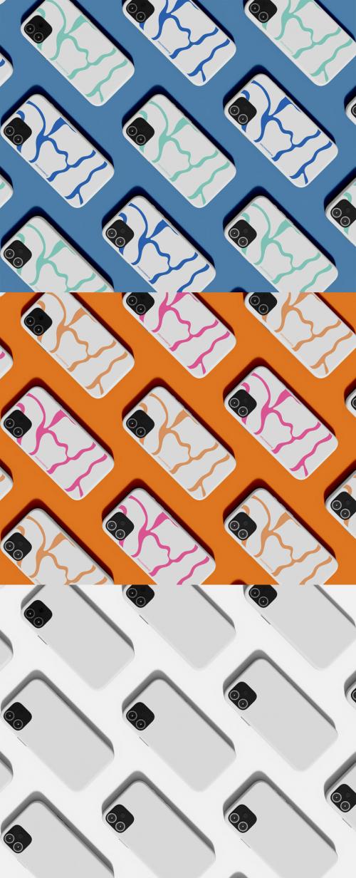 Smartphone Cases Mosaic Mockup