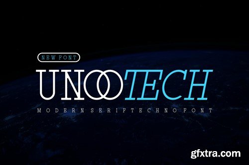 Unootech - Modern Serif Techno Font PFCAGEW