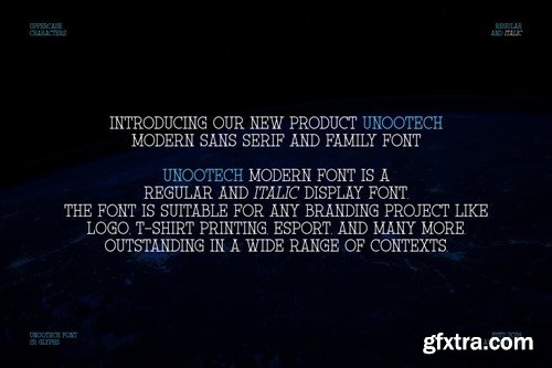 Unootech - Modern Serif Techno Font PFCAGEW