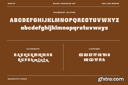 Milany Bold Display Typeface UKEFM5F