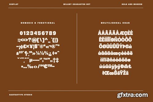 Milany Bold Display Typeface UKEFM5F