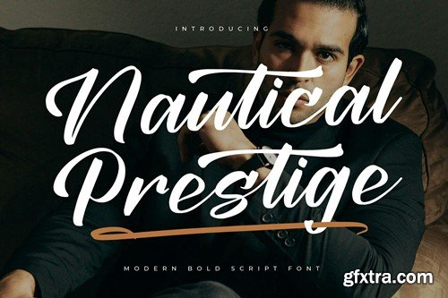 Nautical Prestige Modern Bold Script Font FZTF24S