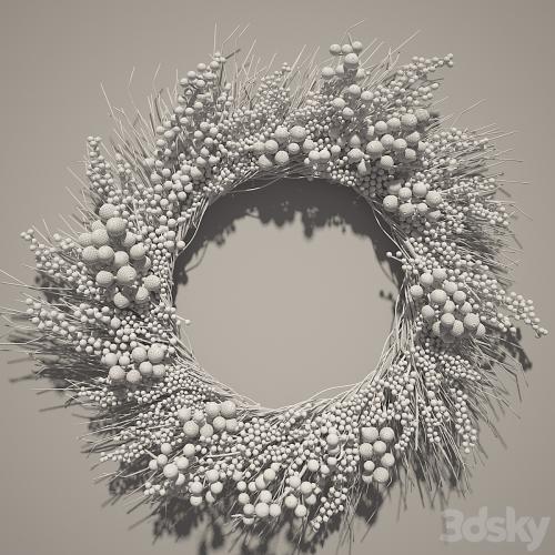 Christmas wreath of twigs of rowan