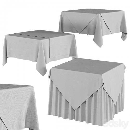 Tablecloth on a square table