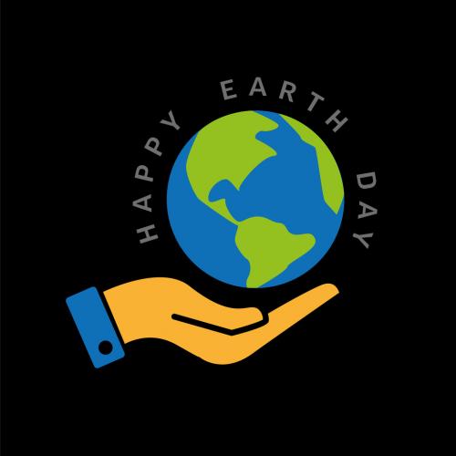 Happy Earth Day Card Layout Dark Version