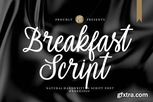 Breakfast Script - Natural Handwritten Font 52BHVJS