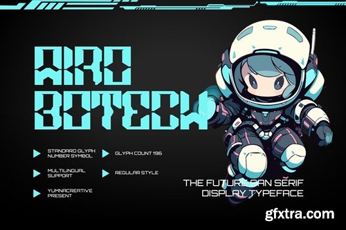 Airobotech - Future Sans Serif Font PE663TY