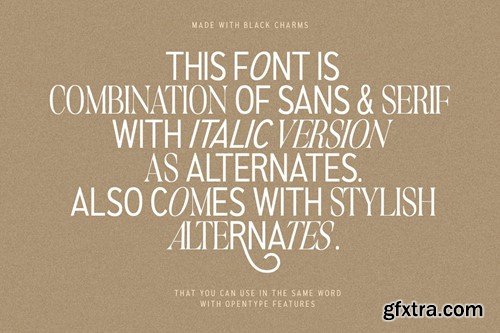 Black Charms - 2 in 1 Condensed Font GPBCYQ4