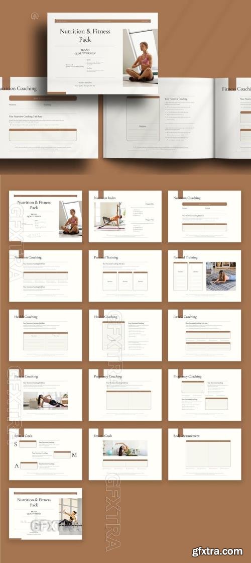 Nutrition & Fitness Pack Landscape Template 714766159