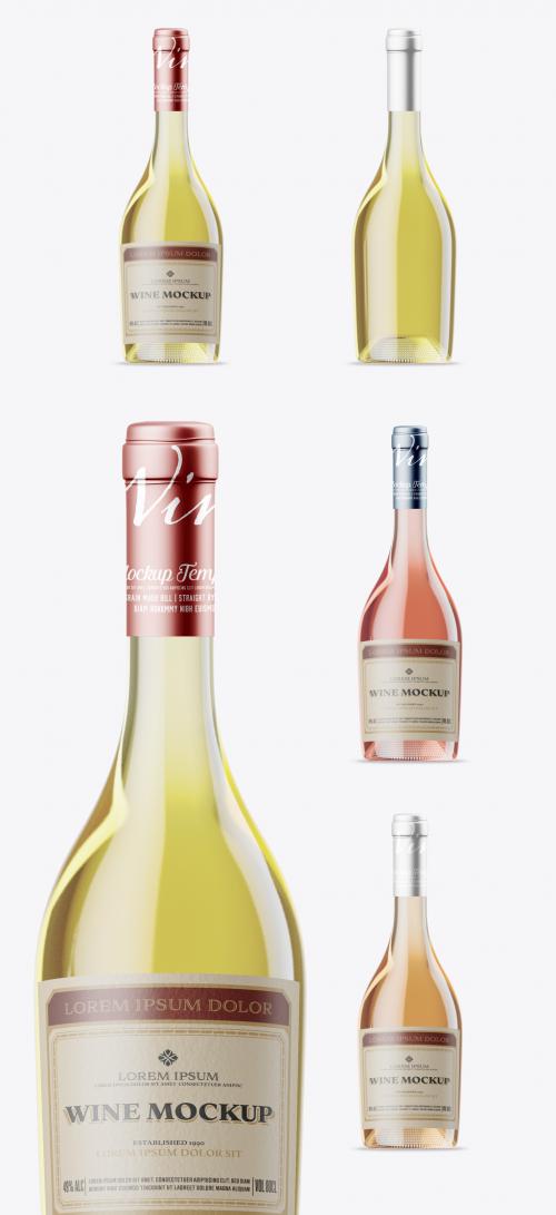 White Wine Bottle Mockup