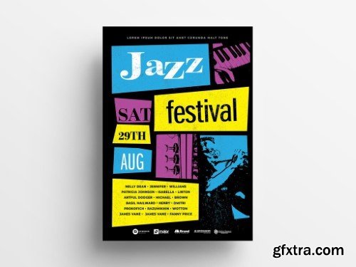 Jazz Flyer with Illustrated Instruments