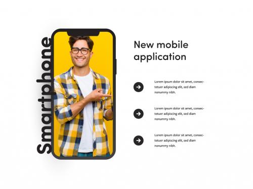 Infographic with Smartphone Mockup for App Presentation