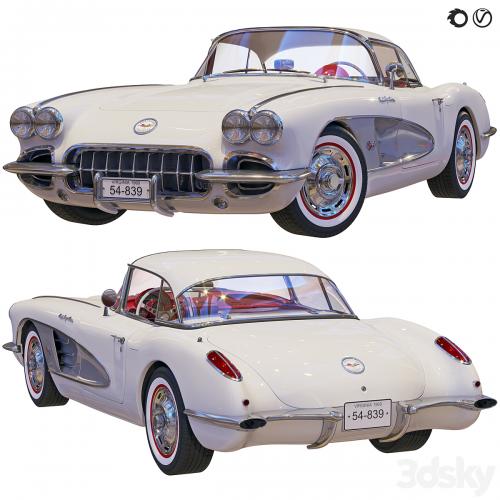 Chevrolet Corvette Coupe 1960 with a roof