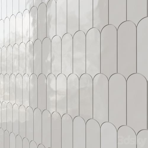 Parry Fishscale Glossy Ceramic Wall Tile Mosaic